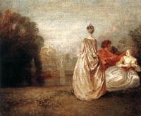 Watteau, Jean-Antoine - Two Cousins